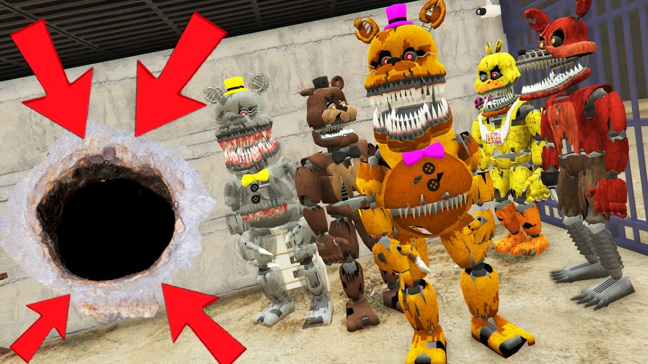 GTA 5 Mods NIGHTMARE ANIMATRONICS MOD (GTA 5 Five Nights At