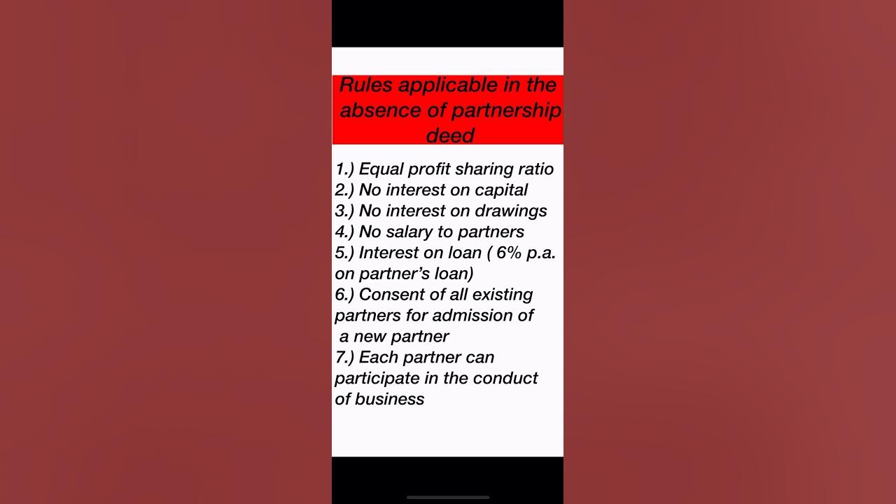Rules Applicable In The Absence Of Partnership Deed Class 12 rules-for-treatment-in-case-of-absence-of-partnership-deed-class12