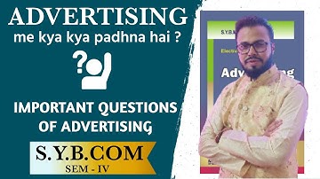 SYBCOM | Advertising Importance | Important Questions of Advertising | Sem IV |