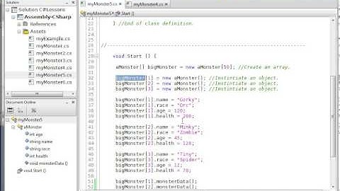 UNITY3D C# Lesson 18 - Arrays