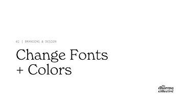Change Fonts & Colors on Squarespace Template