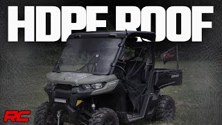 2016-2024 Can Am Defender (2-Door) HDPE Roof
Shop now! https://www.roughcountry.com/product/can-am-defender-roof-97085
Added Protection. Keep the elements out of your cab with Rough Country’s durable line of Molded UTV Roofs. These high-quality, molded roofs feature an incredibly UV-resistant high-molecular-weight polyethylene construction that’s designed for a lifetime of good looks and functionality.
Durable Construction. Don’t let your expensive side-by-side fall victim to rain and other elements. These handy roofs don’t just protect you from the sun, they help keep the contents of your cab - especially any expensive aftermarket add-ons like audio systems or heaters - safe from rain, mud, and anything else that might find its way in through the top of your UTV.
Installation. Requiring drilling to install, an estimated timeframe of 1 hour is predicted to install this roof. This full kit can be installed at home using standard tools and can be completed efficiently and quickly!
Limited Lifetime Replacement Warranty. Rough Countrys Molded UTV Roofs are backed with a limited lifetime replacement warranty towards manufacturer defects. As such, the product is protected from structural and workmanship damage after the date of purchase. With our industry-leading warranty give yourself peace of mind when using Rough Countrys Suspension products! 2016-2024 Can Am Defender (2-Door) HDPE Roof
