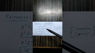 Factorise [y²+y-72] bilkul easy tarika shorts maths shorts maths tricks