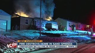 Firefighters Battle Flames, Freezing Temperatures At Sand Springs House Fire