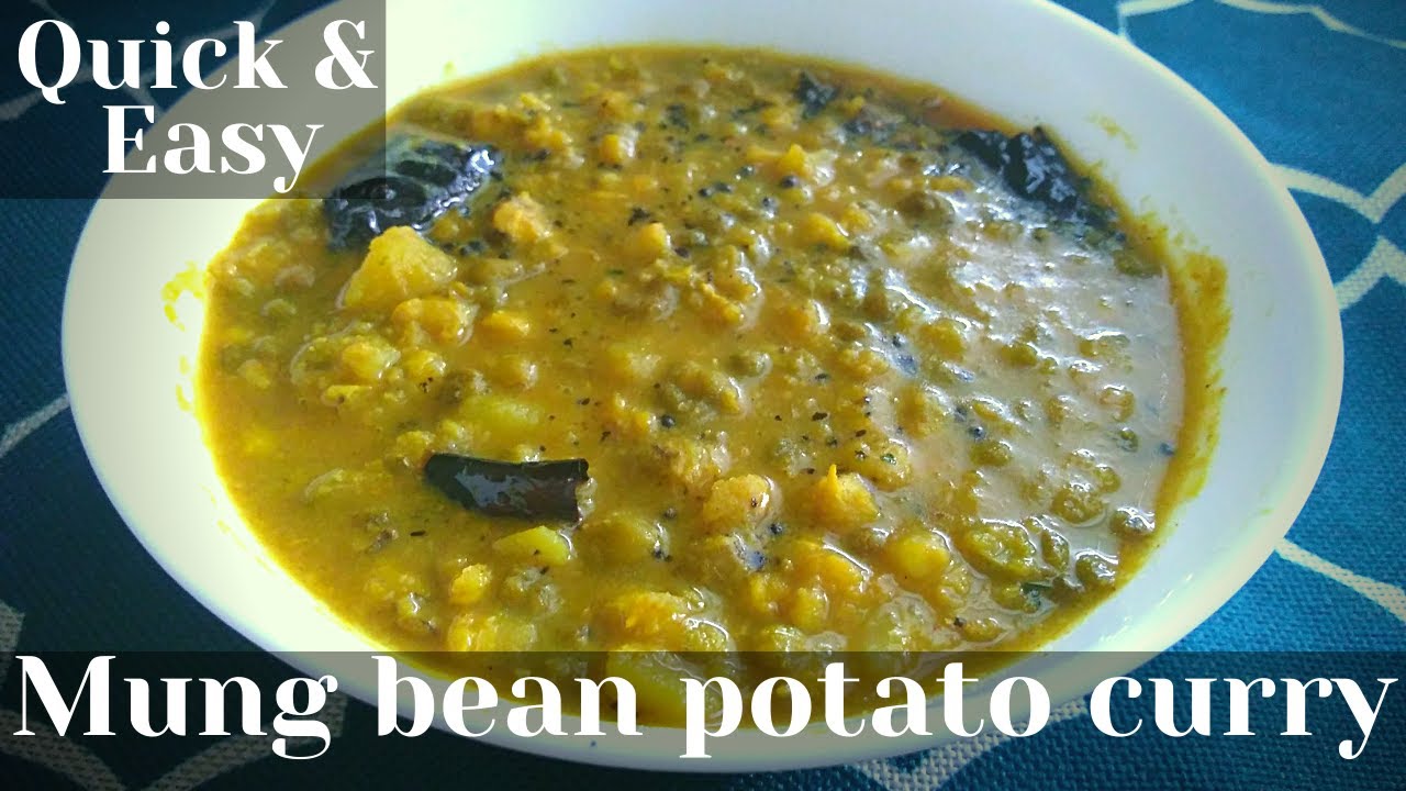 56. 5 min mung bean potato curry | With Eng sub | Green moong aloo sabzi | ചെറുപയർ ഉരുളക്കിഴങ്ങ് കറി | Aswathi