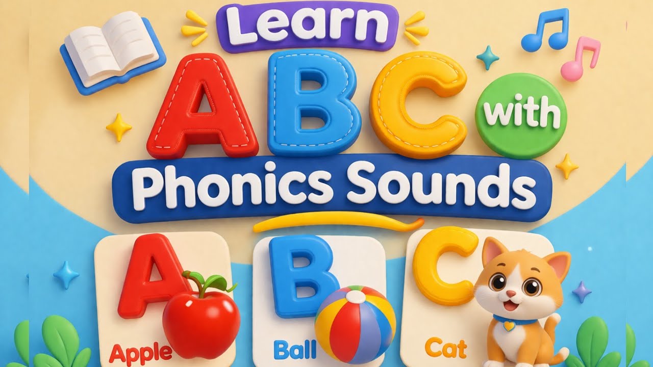 Learn ABC with Phonics Sounds 🔤 | A to Z Alphabet Song & Words for Kids ...