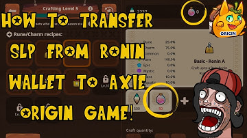 SLP TRANSFER FROM RONIN WALLET TO AXIE ORIGIN GAME! | TAGALOG TUTORIAL | CRAFTING TIPS INCLUDED!