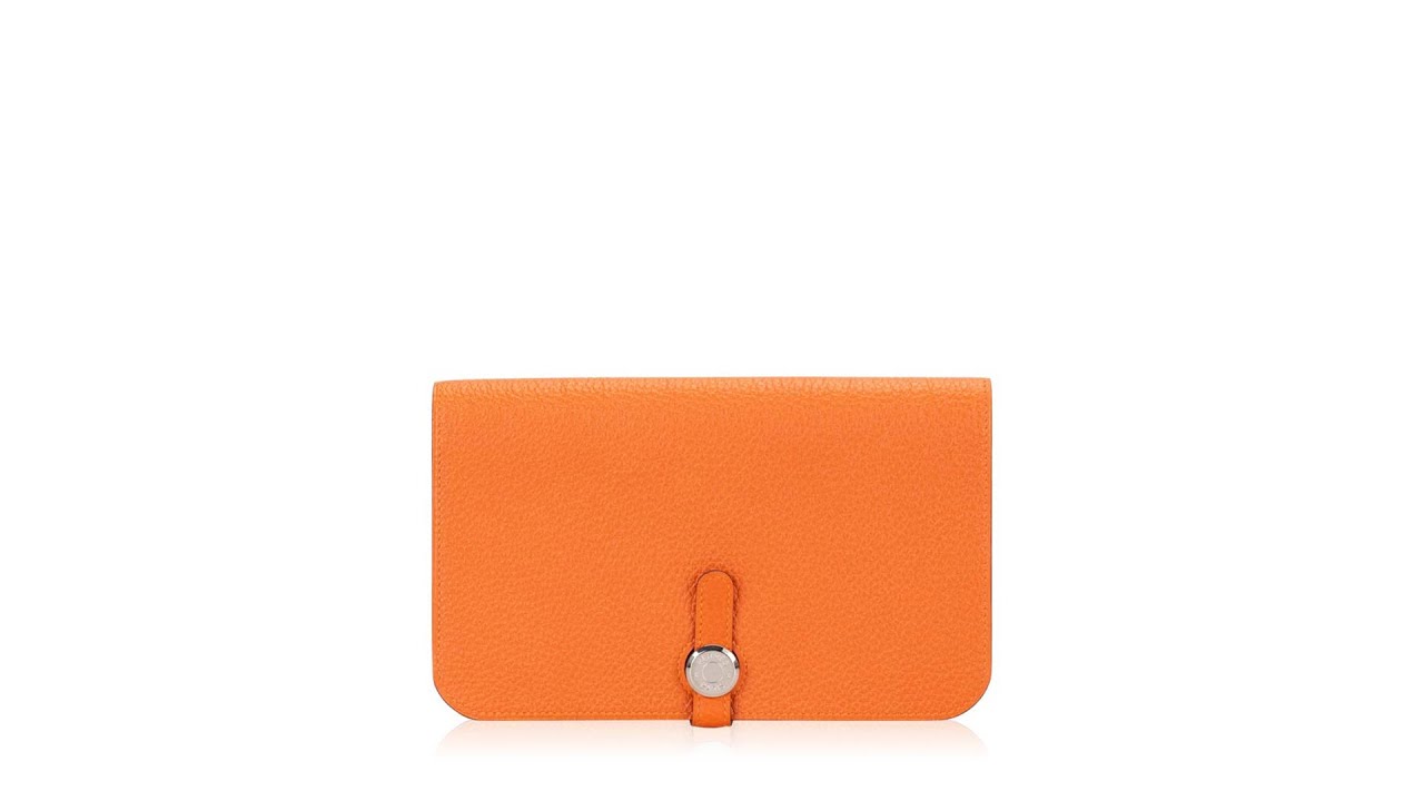 Hermès Orange Togo Bearn Wallet GHW, myGemma, SG