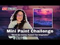 Ocean landscape sunset painting tutorial  mini paint challenge  week 16