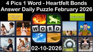 4 Pics 1 Word – Daily Puzzle Answers 10 February 2026 - Heartfelt Bonds #4Pics1Word screenshot 1