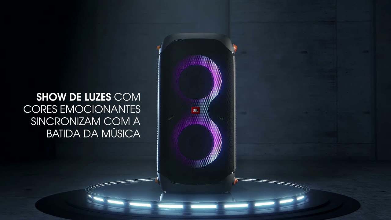 JBL Partybox 110 160W Show de Luzes Bluetooth USB - Preto