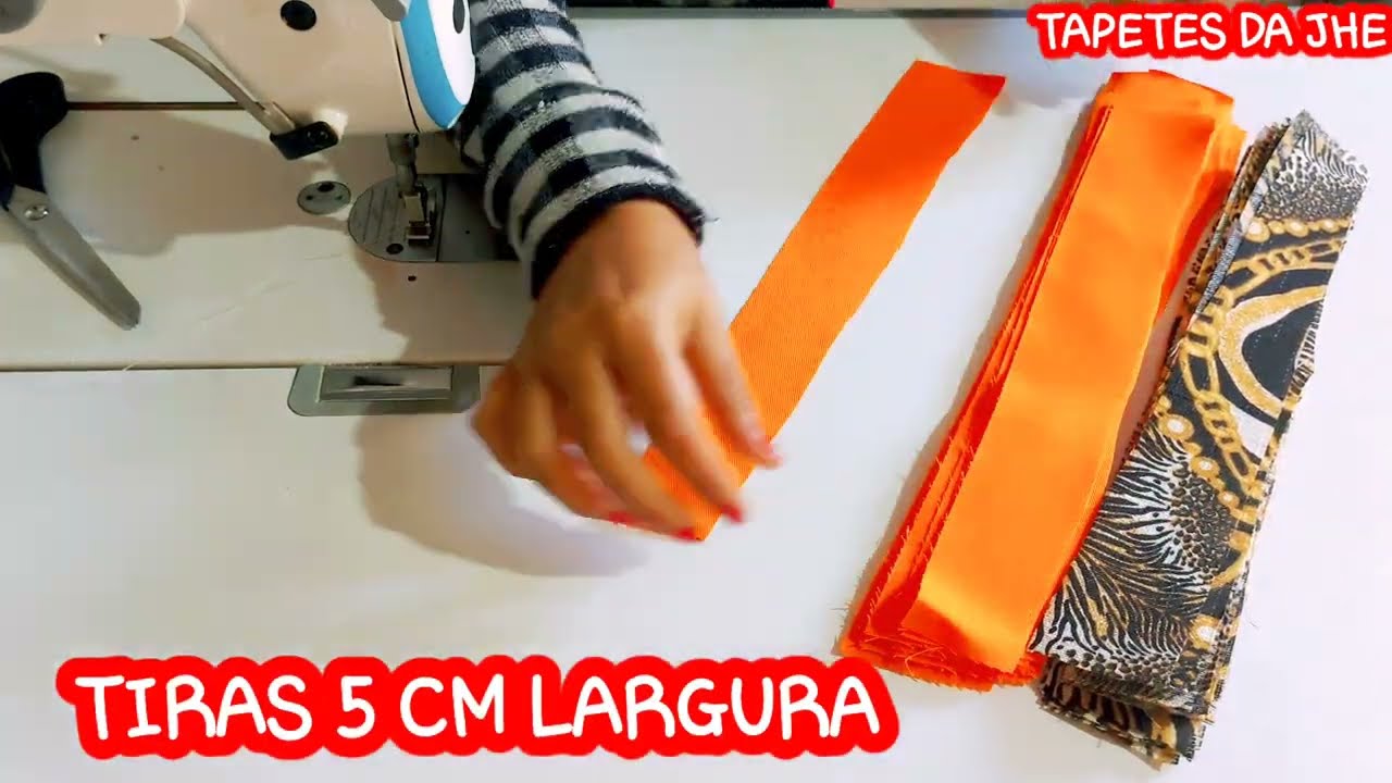 TAPETE COM TIRINHAS😱FIZ PORQUE TENHO CERTEZA QUE VOCÊ VAI GOSTAR💥TAPETE DE RETALHO🔥