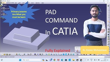 How to use PAD Command in CATIA #pad #command #catia
