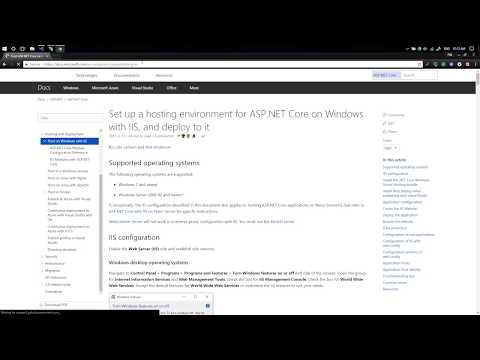 How to publish asp net core/asp net core 2.0 application in IIS