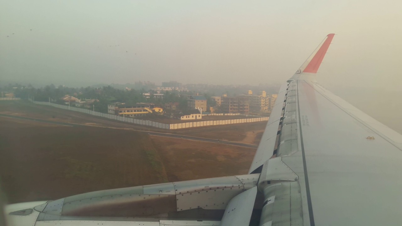 Flight land in goa airport