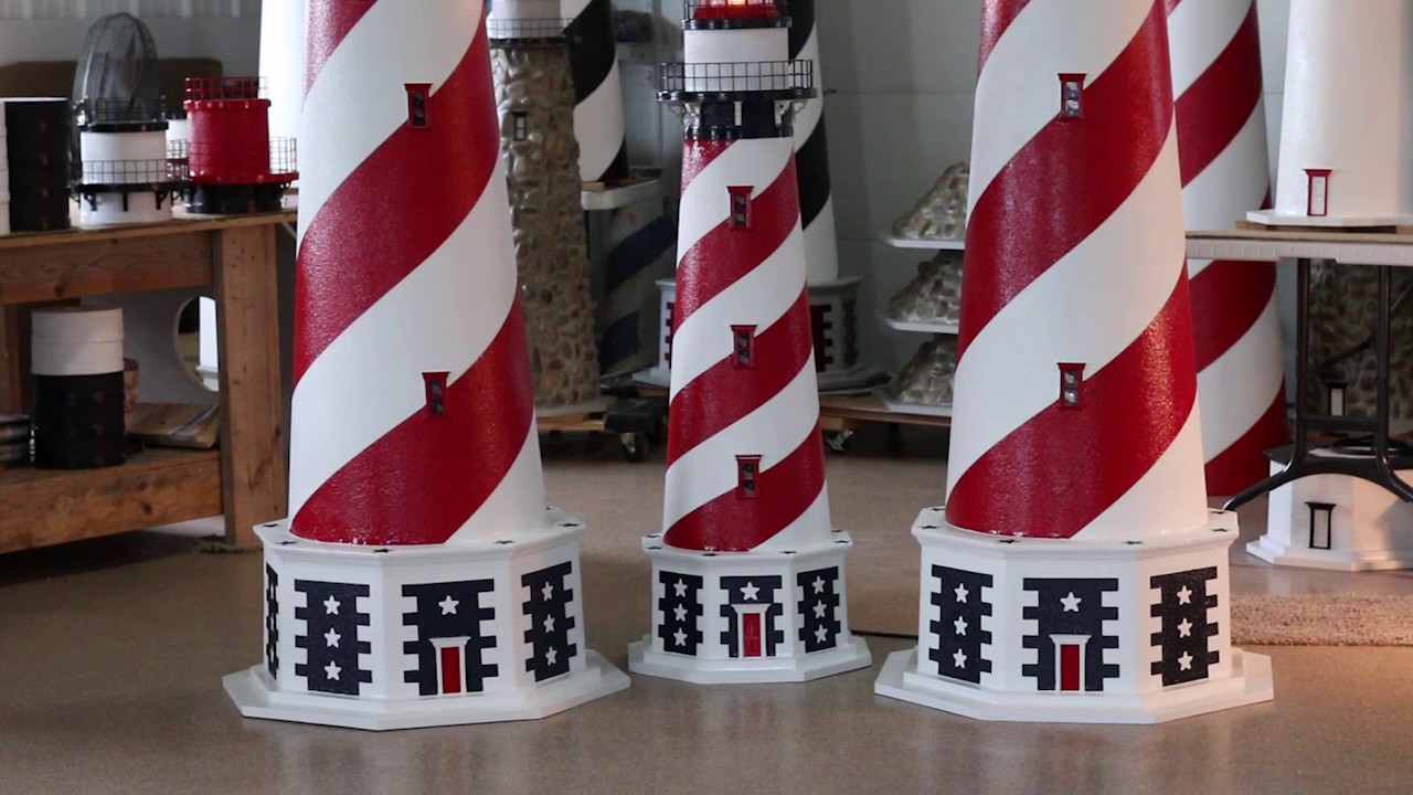 American Deluxe Stucco Lawn Lighthouse
