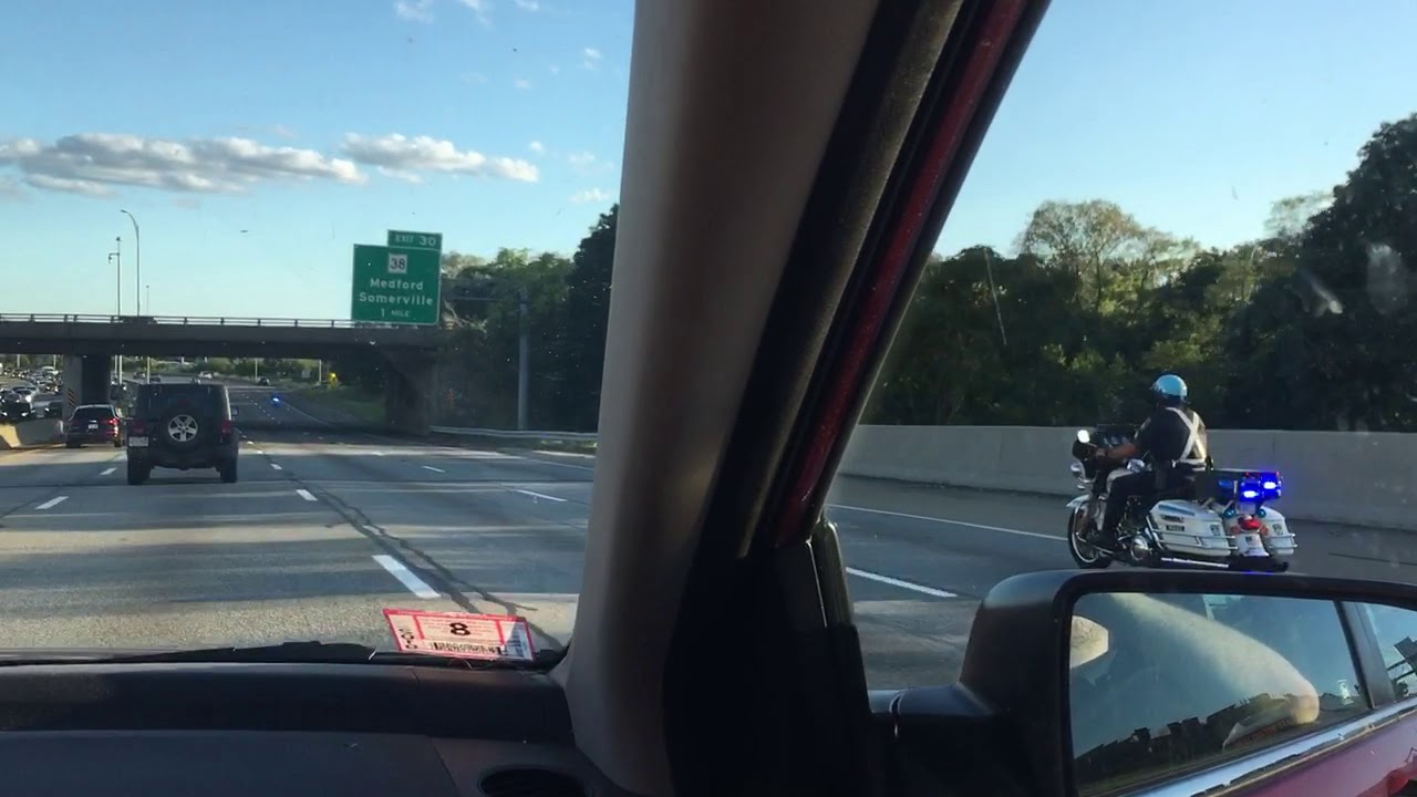 Police Motorcycle Escort of T Buses