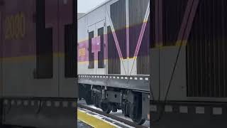 Framingham, MA! - Commuter Rail Train arriving at the Framingham Station!