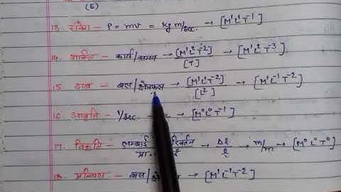 102(Applied Physics) - Dimensions (I) by Dr. Pramod Sharma, GPC Rajsamand