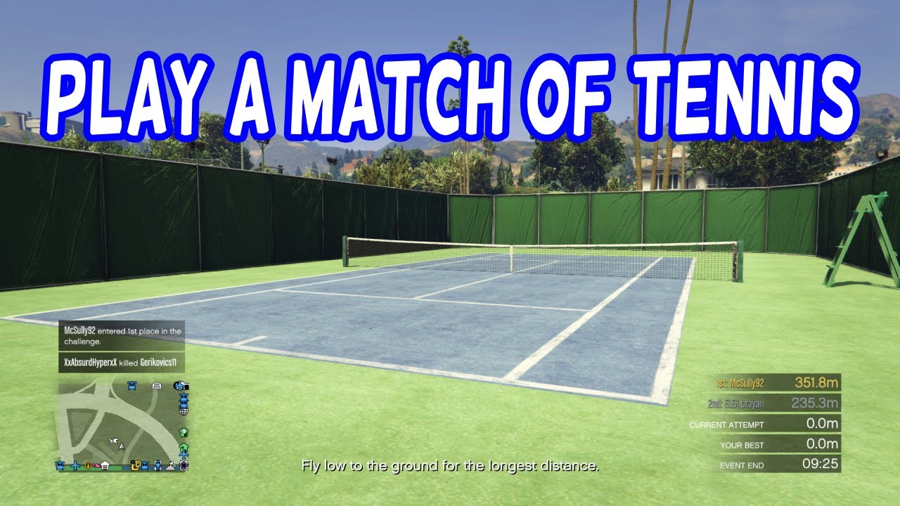 Play a match of Tennis GTA 5 Online (Daily Objective) YouTube