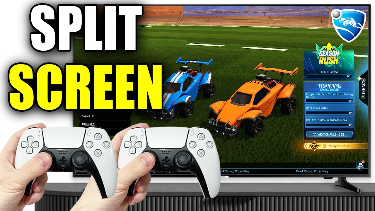 How To Play Rocket League Split Screen On PS4 & PS5 - Easy Guide - YouTube