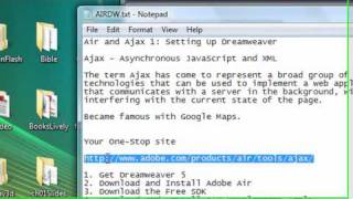 AIR and Ajax 1: Setting up Dreamweaver