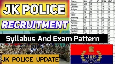 Jk Police Syllabus and Exam Pattern 2021! Jammu Kashmir Police Recruitment 2021🇮🇳