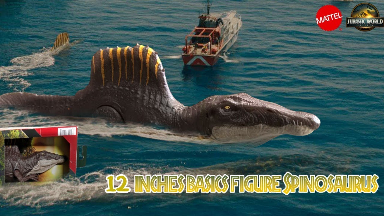Mattel Jurassic world rebirth 12 inches basics figure Spinosaurus unboxing