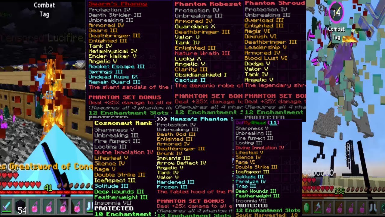 12 Lore PHANTOM God Set Kill + More GOD SET Kills On CosmicPvP Ep 8 (Factions) Map 7 [Alien Planet]