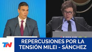 Pedro Sánchez acusó a Milei de no estar 'a la altura' y Milei se burló de 'las lágrimas socialistas'