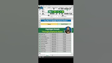 Highlight Employee Data with Dropdown List Selection 😮 #shorts