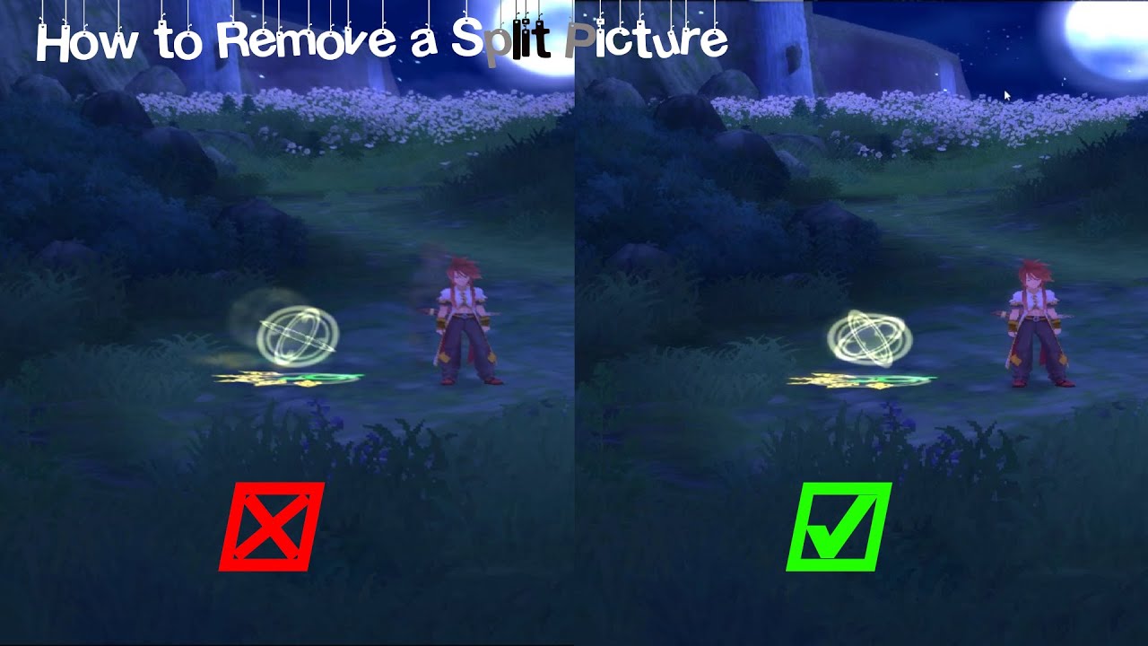 Tales of the Abyss - How to Remove a Split Picture [Как Убрать Раздвоение Картинки]