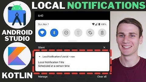 Schedule Local Notifications Android Studio Kotlin Tutorial