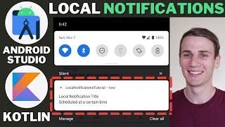 Schedule Local Notifications Android Studio Kotlin Tutorial