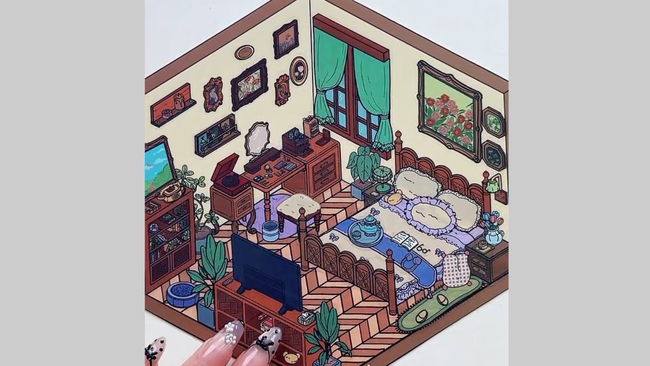 ASMR | bedroom decor sticker diy 