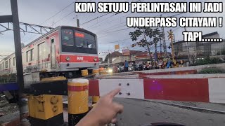 BGINI KONDISI PERLINTASAN KERETA API KRL CITAYAM BAKAL DI BIKIN UNDERPASS SESUAI INSTRUKSI GUB KDM