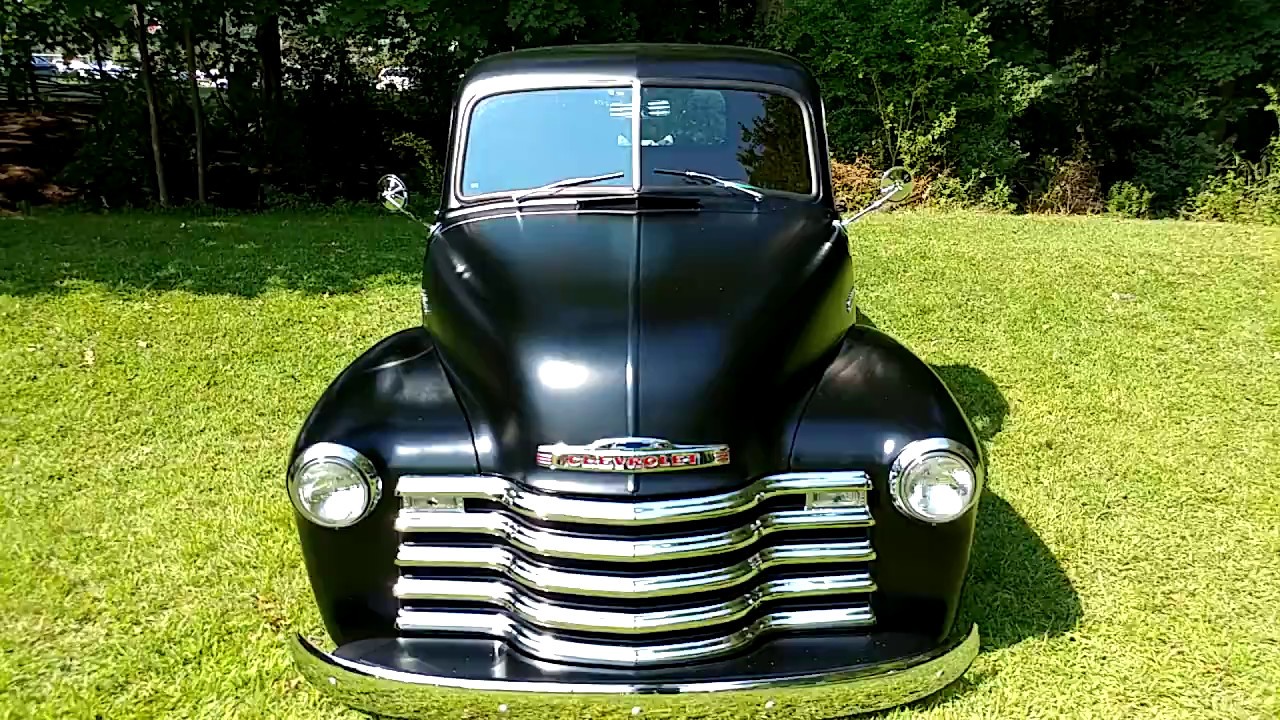 1949 MATTE BLACK CHEVROLET 3100 PICKUP TRUCK YouTube