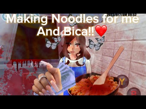 Making Noodles for me and Bica!!!❤️✨💅|| High school simulator 2018 || read pinned comment ||