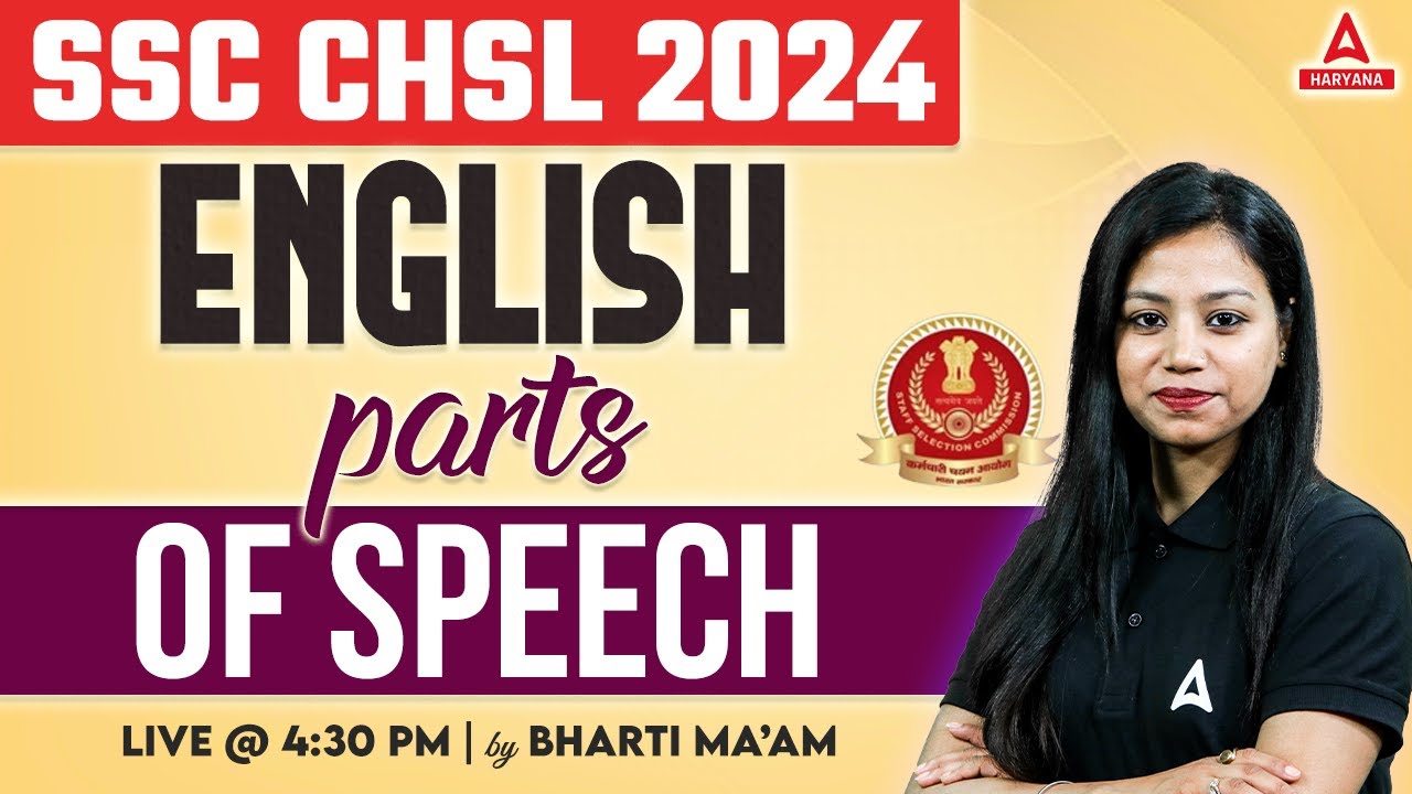 SSC CHSL English Classes 2024 | Parts of Speech | Bharti mam Sir - YouTube