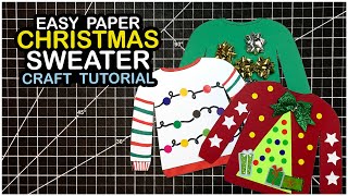 Holiday Sweater Craft for Kids - Free Printable Crafts - Christmas Craft Ideas for Children