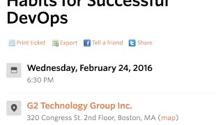 Boston DevOps Meetup: Habits for Successful DevOps
