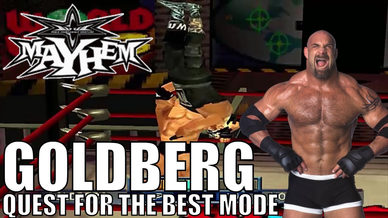 WCW Mayhem - Goldberg - Full Quest For The Best Mode Playthrough (PS1)