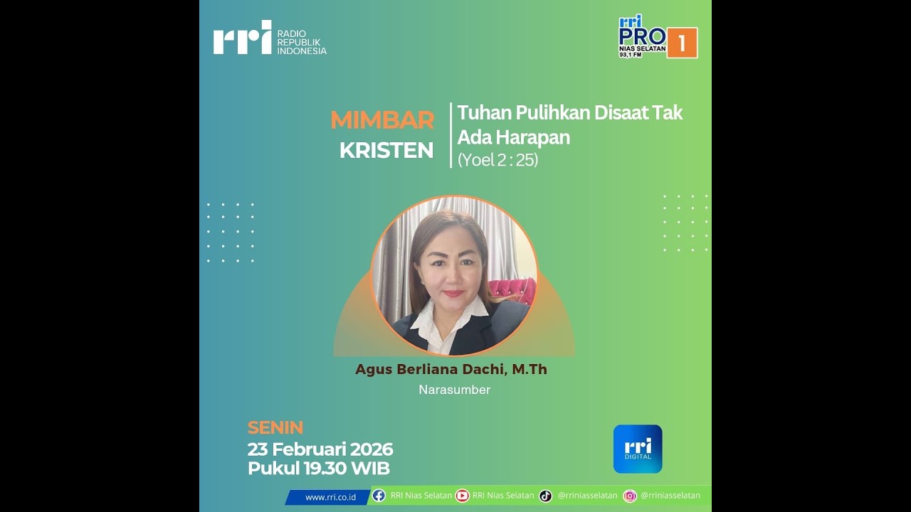 🔴 LIVE |  MIMBAR KRISTEN- Tuhan Pulihkan Di saat Tak Ada Harapan (Yoel 2:25)