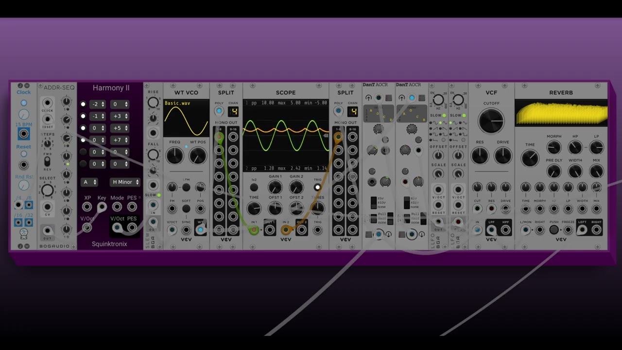 Folded Sine Drone with AOCR in VCV Rack