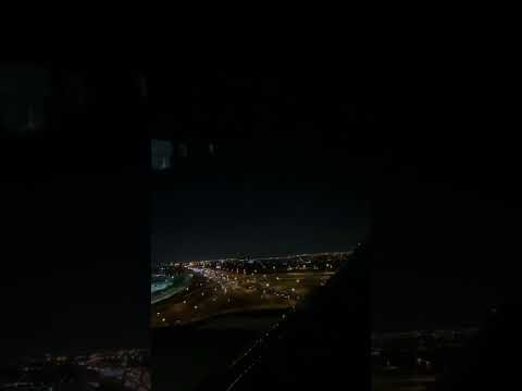 Landing at Dubai DXB at Night in an A330