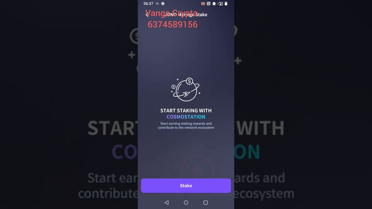 Stake Juno and earn 2% monthly in cosmostation wallet