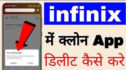 how to delete/uninstall clone/dual app in infinix phone।। infinix mobile clone app delete kaise kare