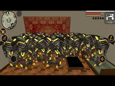 Vegas Simulator Old Version All Outfits All Weapons All Robots Android Gameplay