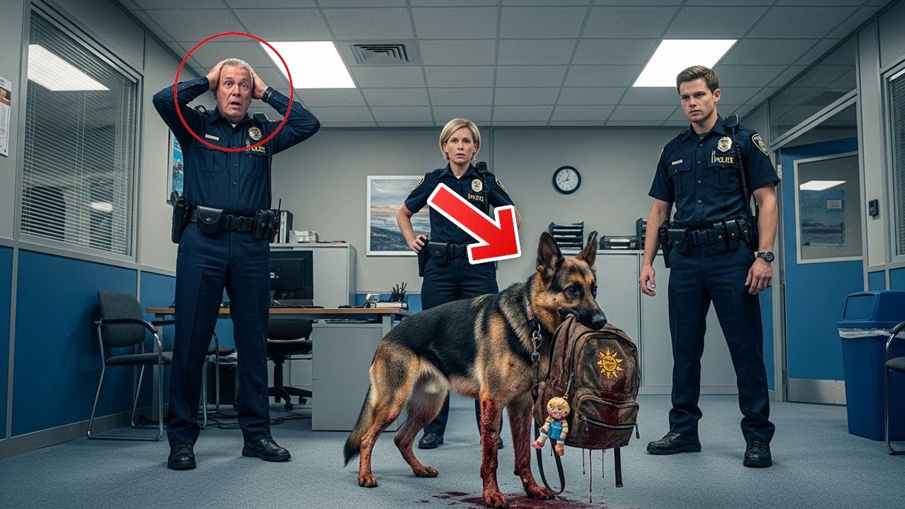 Verletzter K9 erscheint mit Kinderrucksack auf Wache – was er enthüllte, rettete vermissten Jungen