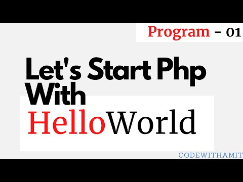 Print Hello World in PHP || PHP Beginners || CodeWithAmit
